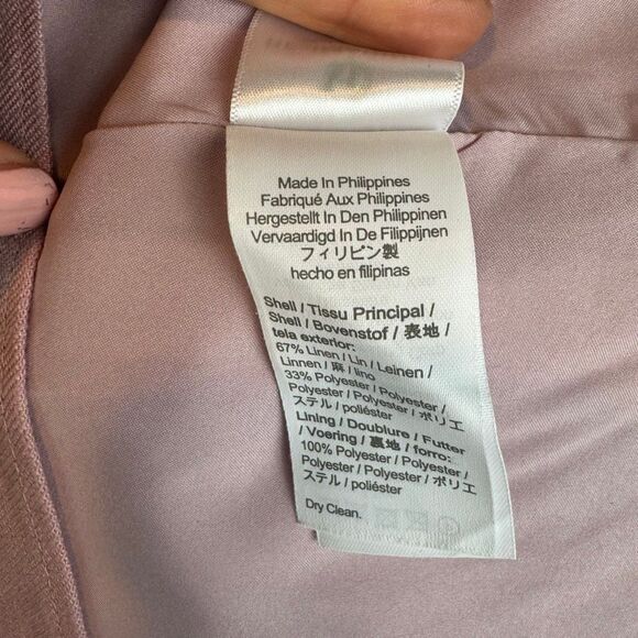 J. Crew * Linen Blend A-Line Midi Dress Dusty Rose Pink Size 10 Tall - Picture 9 of 9